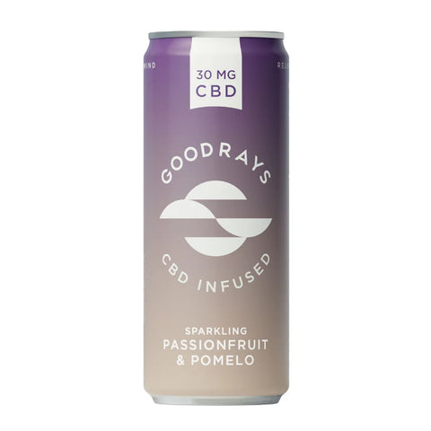 goodrays PASSIONFRUIT & POMELO 30MG CBD DRINK 6x250ml best before 5/24