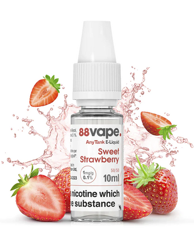 Sweet Strawberry 88vape damaged label 10ml 1mg pack of 5 best before 12/25 (you must be 18+ years old to purchase this product)