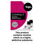 Logic Compact E-Liquid Pods Intense Berry Ripple 18mg/ml, 2 x 1.7ml